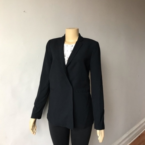 Madewell Black 'Lycée' Drapey Blazer Size 4 - Picture 3 of 8